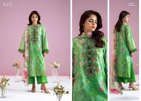 Rangpasand By Gulljee Un-Stitched 3pc | D-03