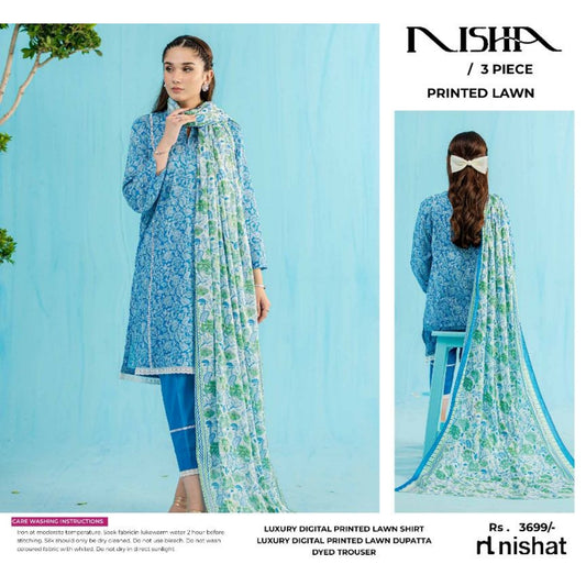 NISHA PRINTED LAWN | D-09