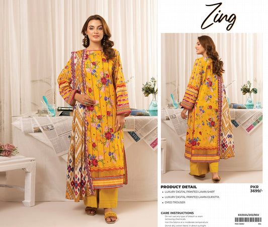 ZING PRINTED LAWN | D-09