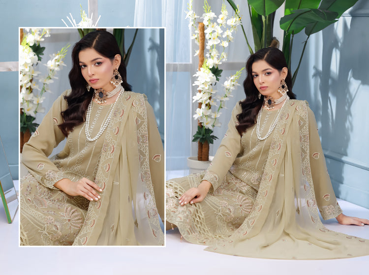 ARSHAMA BY BIN HAMEED SEM-STITCHED | DA1448