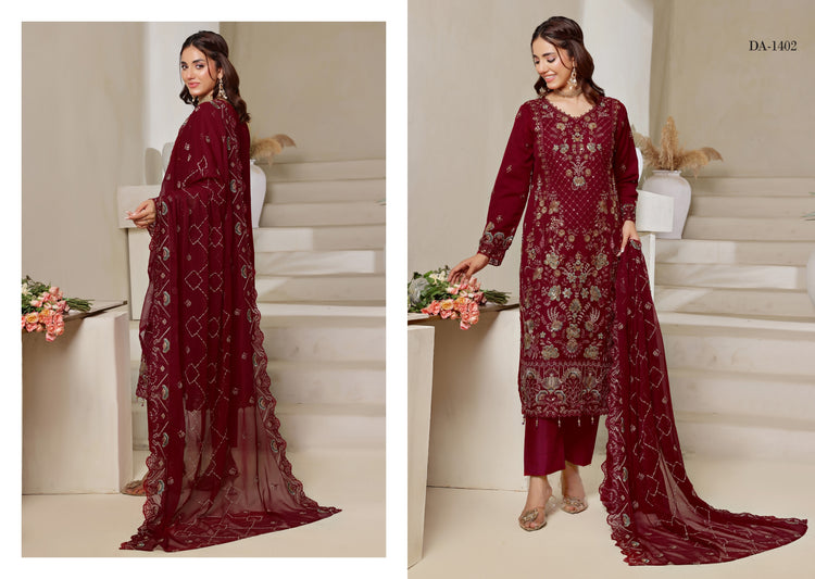 BISMA BY BIN HAMEED SEMI-STITCHED | DA-1402