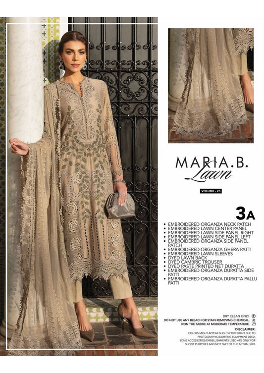 MARIA B LUXURY UNSTITCHED LUXURY  LAWN (3-A)