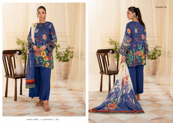 BLISS GULJEE UNSTITCHED LAWN D-05