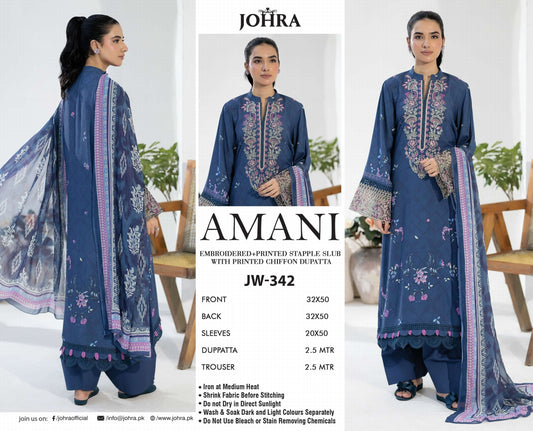 AMANI BY JOHRA LAWN | JW-342
