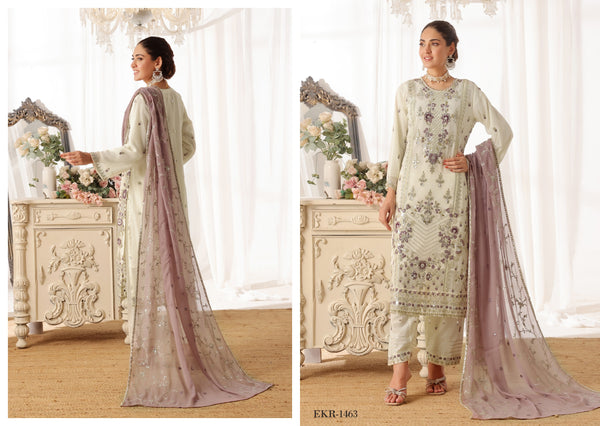 INARA BY BIN HAMEED | SEMI-STITCHED CHIFFON | D-01