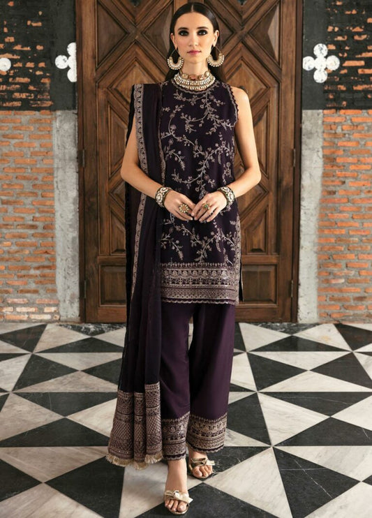 Panache By Ayzel By Afrozeh Embroidered Chiffon 23 |V5-06 Mocha