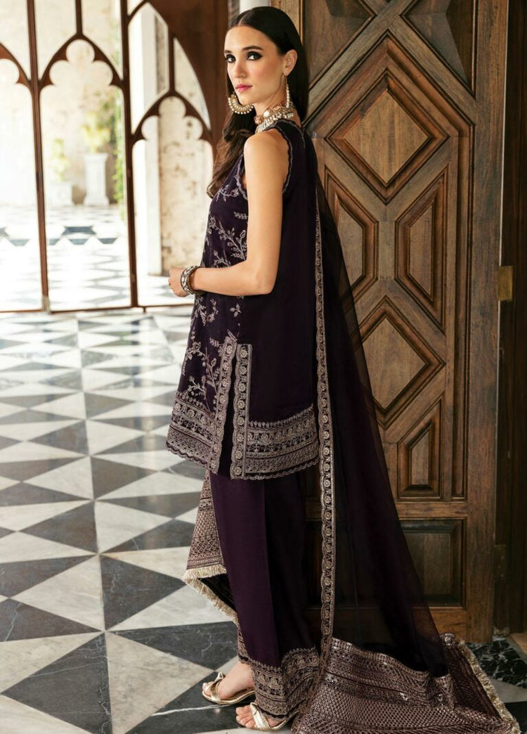 Panache By Ayzel By Afrozeh Embroidered Chiffon 23 |V5-06 Mocha