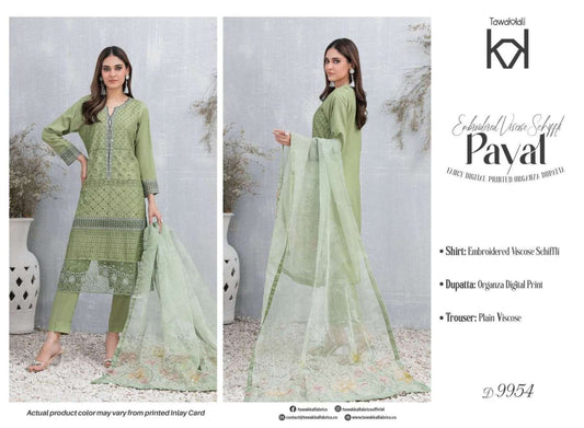 TAWAKKAL PAYAL SEMI STITCHED - 01