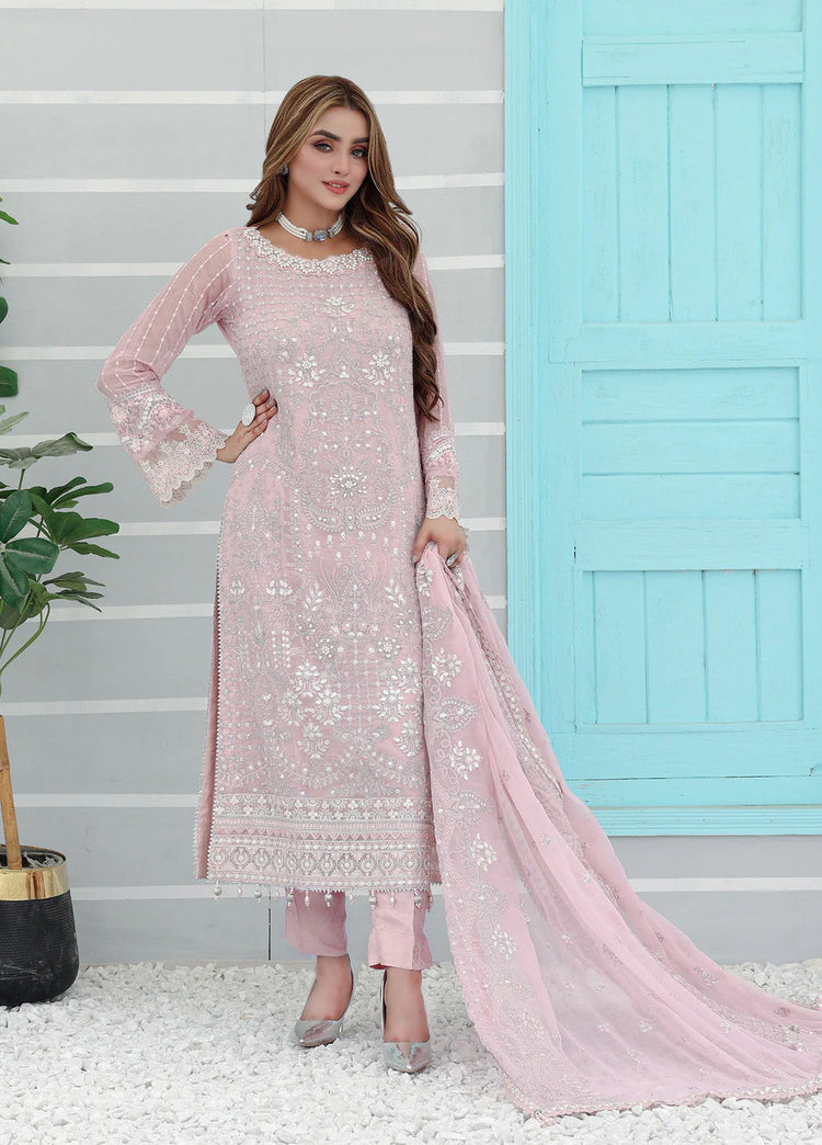 PEHCHAN BY PAKDAMAN SEMI-STITCHED 3PC | D-1060