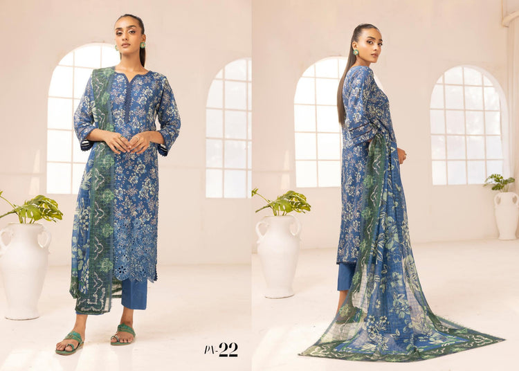 PRINTKARI BY NUR UN-STITCHED 3PC | D-PN-22