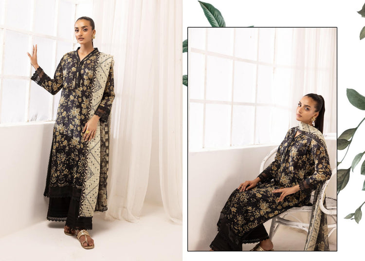 PRINTKARI BY NUR UN-STITCHED 3PC | D-PN-24