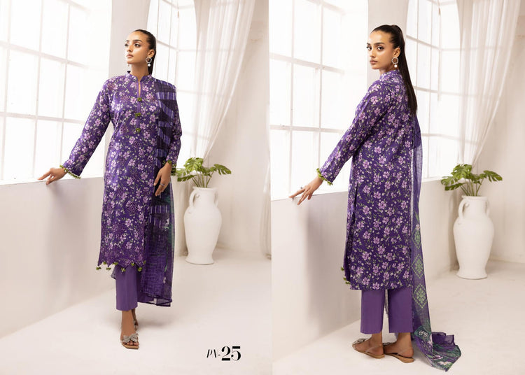 PRINTKARI BY NUR UN-STITCHED 3PC | D-PN-25