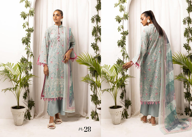 PRINTKARI BY NUR UN-STITCHED 3PC | D-PN-28