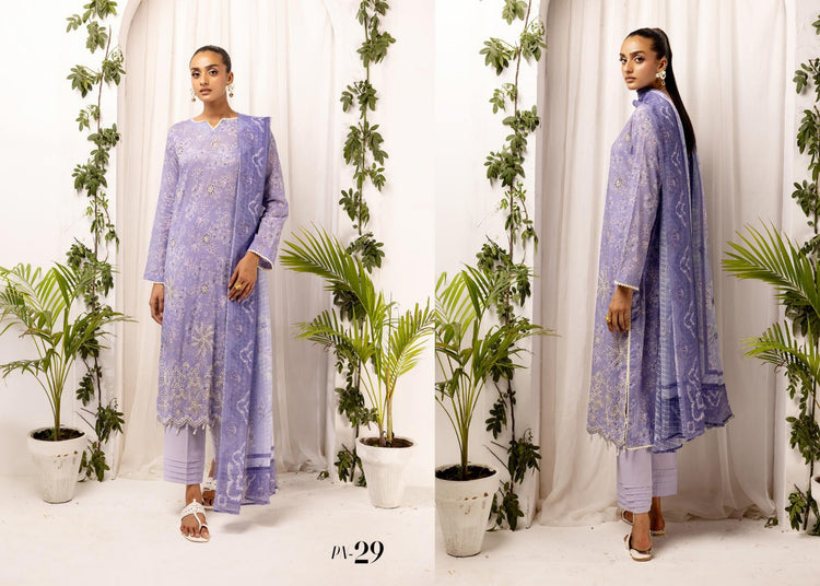 PRINTKARI BY NUR UN-STITCHED 3PC | D-PN-29