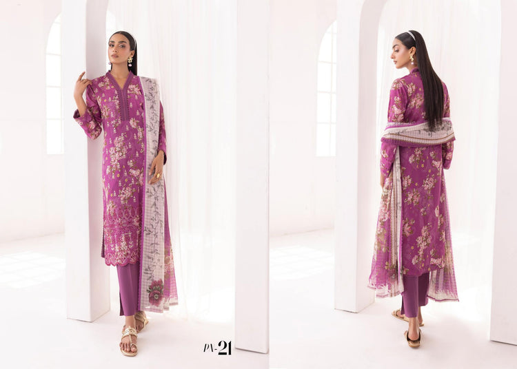 PRINTKARI BY NUR UN-STITCHED 3PC | D-PN-21