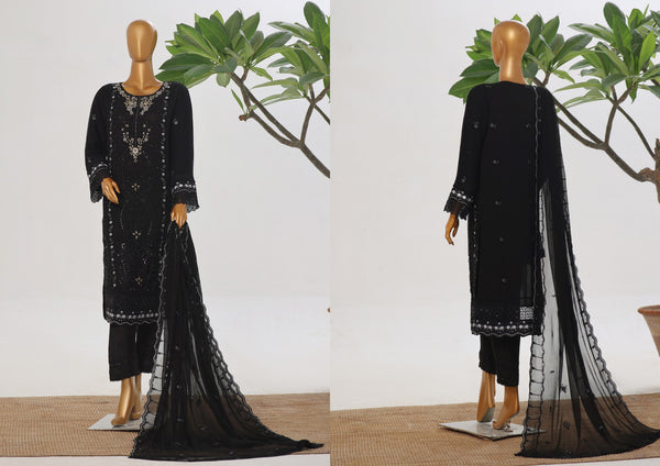 NORA SEMI-STITCHED HANDWORK CHIFFON 3PC | 02