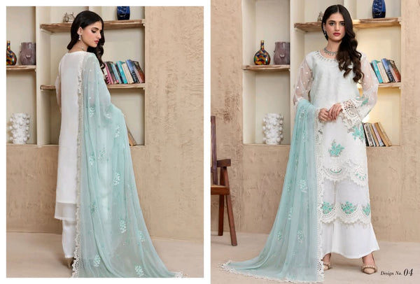 NOOR'S CINDRELLA| LUXURY SEMI-STITCHED CHIFFON | D-04