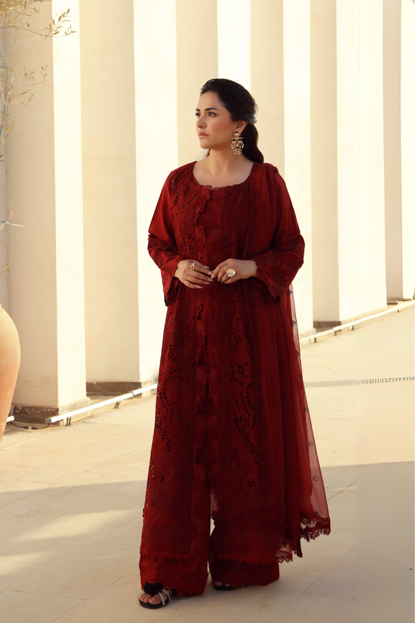 Gulmina Lawn 2025 | Scarlet