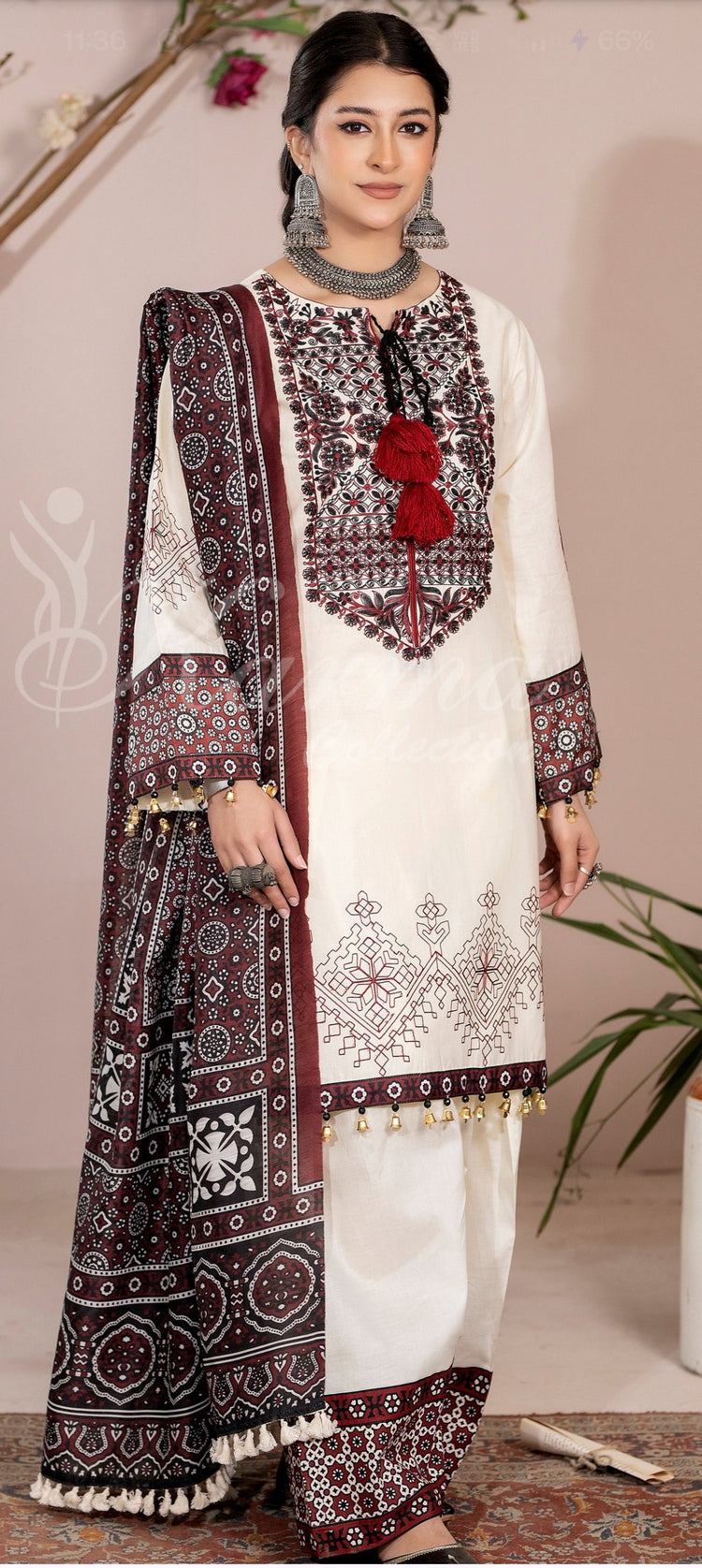 KARMA KAYSERIA EID EDIT - 1426 OFF WHITE