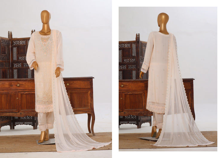 NORA SEMI-STITCHED HANDWORK CHIFFON 3PC | 03