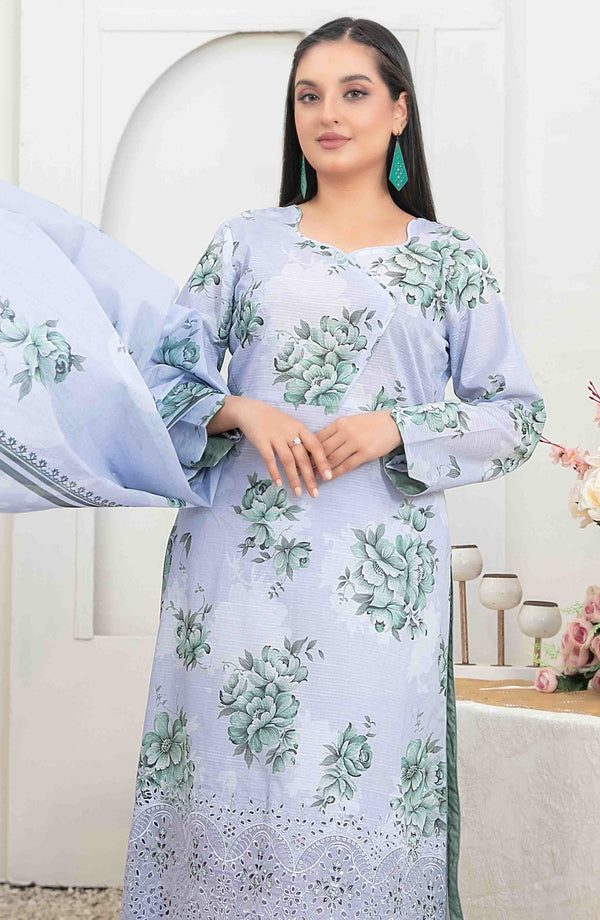 Areeba by Tawakkal Fabric Embroidered Lawn Unstitched 3 Piece Suit - D-1685