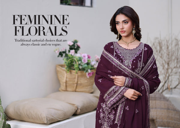 NAYAB BY BIN HAMEED SEMI-STITCHED | RAY-1072