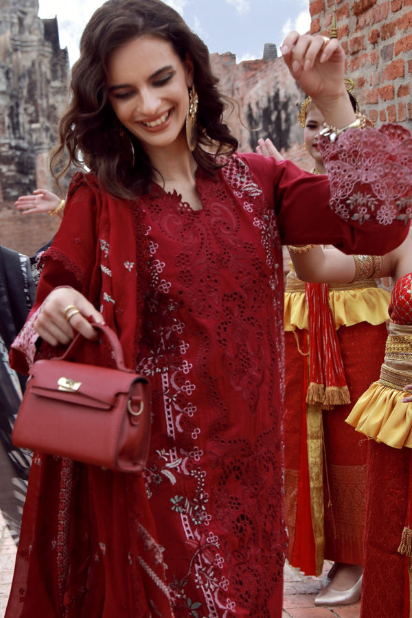 Gulmina by Marwat Textile-Crimson Charm