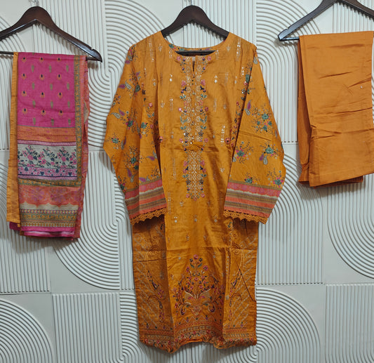 SADABAHAR STITCHED EMBROIDERED LAWN D-03