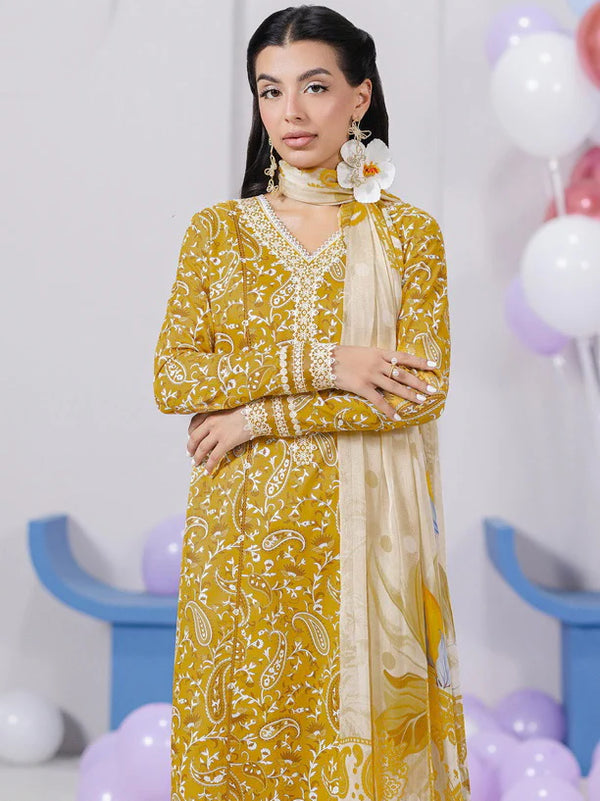 Qalamkar QPrints Embroidered Lawn 2025 | EM-10B