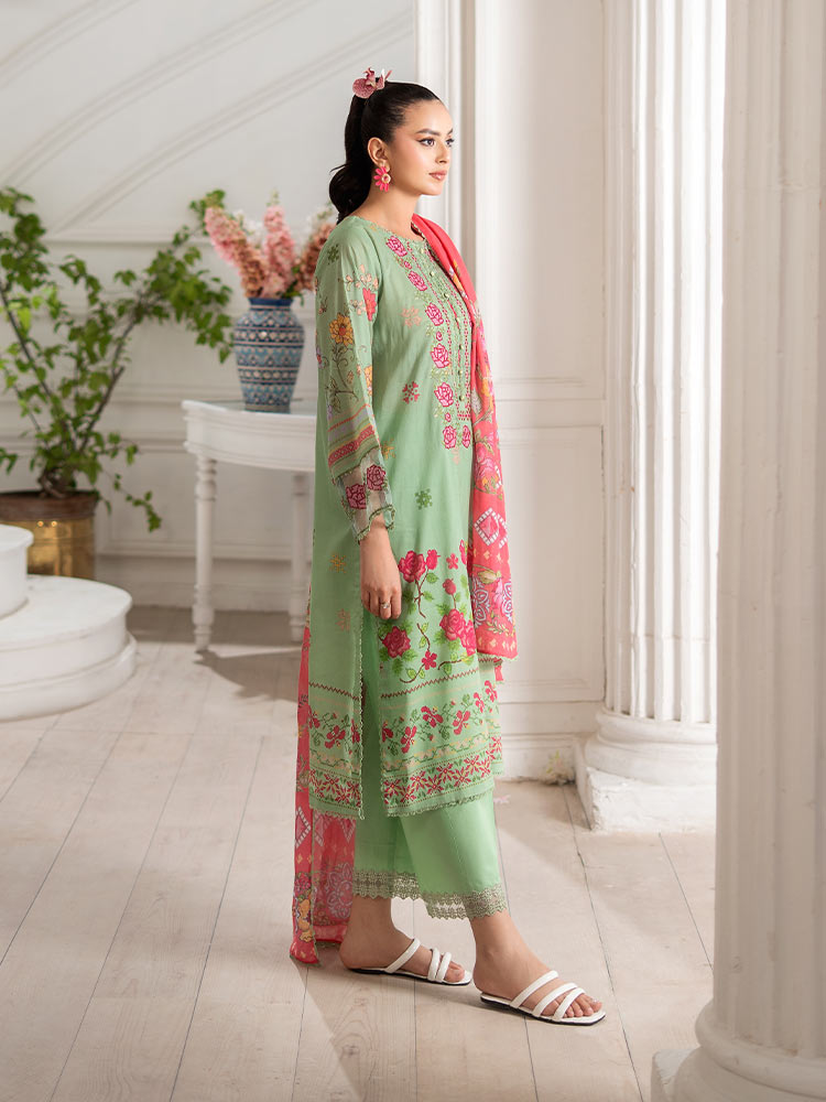 GULL BAHAR 3-Piece Unstitched Digital Printed Lawn Suit