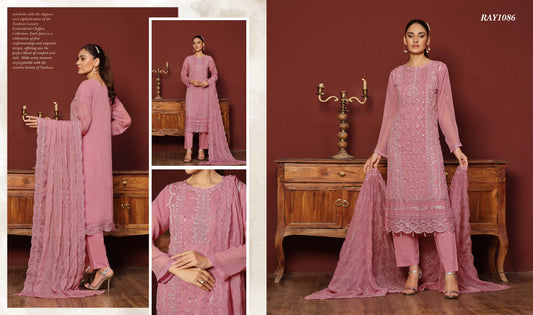 NASHWA BY BIN HAMEED SEMI-STITCHED 3PC | RAY1086