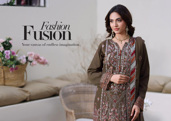 NAYAB BY BIN HAMEED SEMI-STITCHED | RAY-1216