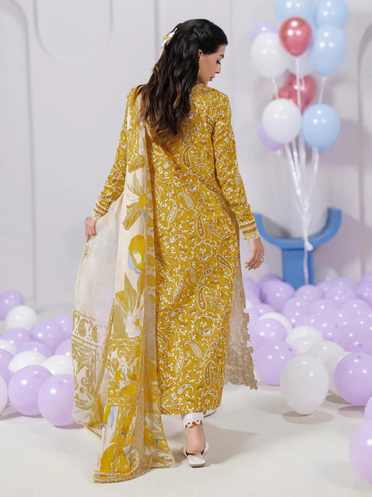 Qalamkar QPrints Embroidered Lawn 2025 | EM-10B