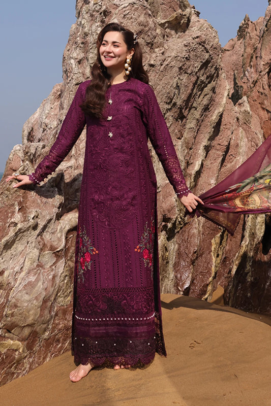 HANIA LUXURY LAWN'25 BY IMROZIA |SL 77