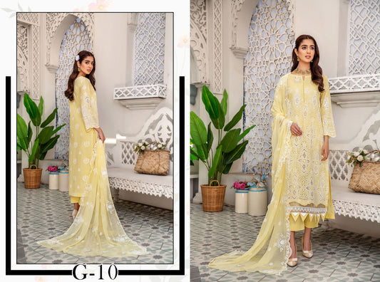 KHOOBSURAT GOLD EMBROIDERED LAWN-G-10