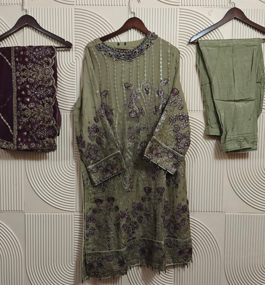 ADAN LIBAS MARGUERITE CHIFFON STITCHED