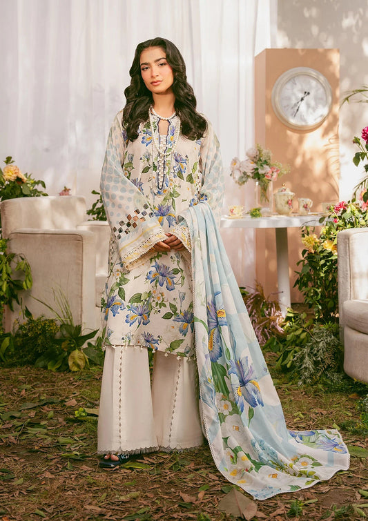 ELAF PRINTS:-6A IVORY PETALS