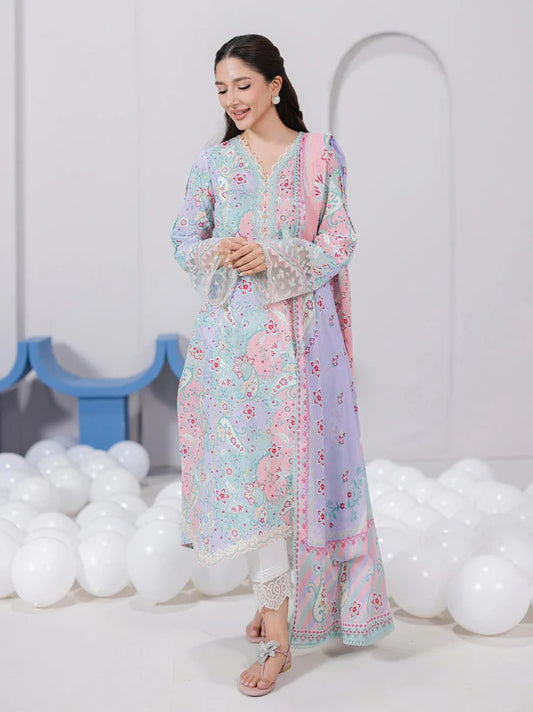 Qalamkar QPrints Embroidered Lawn 2025 | EM-03A