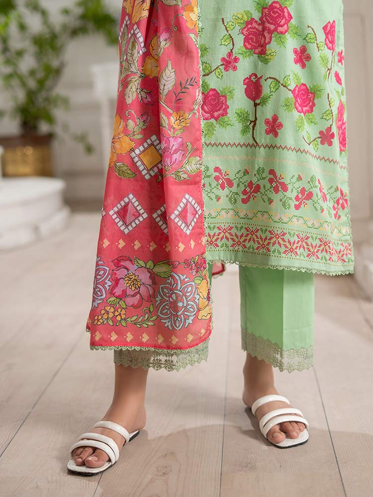GULL BAHAR 3-Piece Unstitched Digital Printed Lawn Suit
