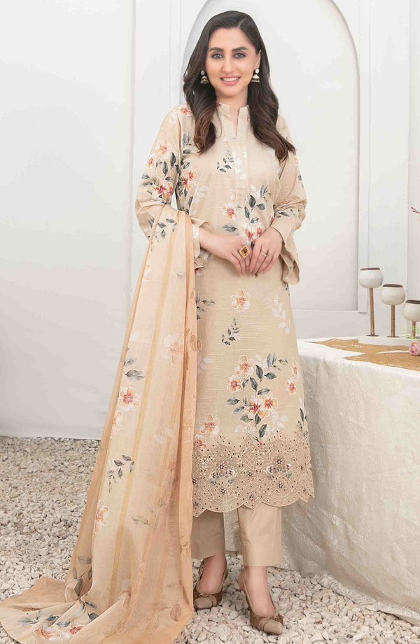 Areeba by Tawakkal Fabric Embroidered Lawn Unstitched 3 Piece Suit - D-1687