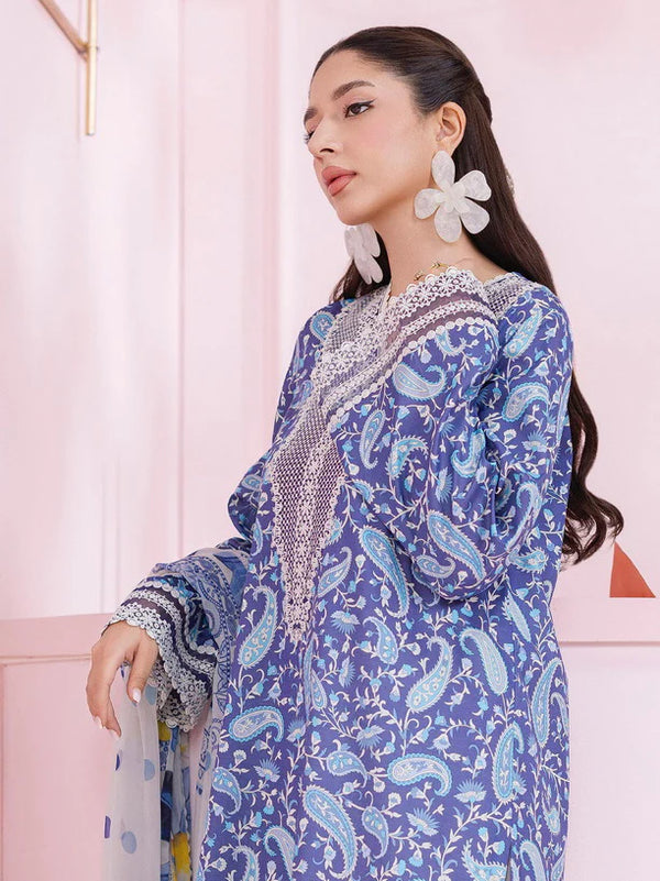 Qalamkar QPrints Embroidered Lawn 2025 | EM-10A