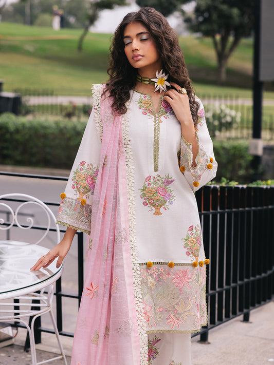 MAHNUR BROADWAY 25' Cherry Blossom | 3 PC Lawn