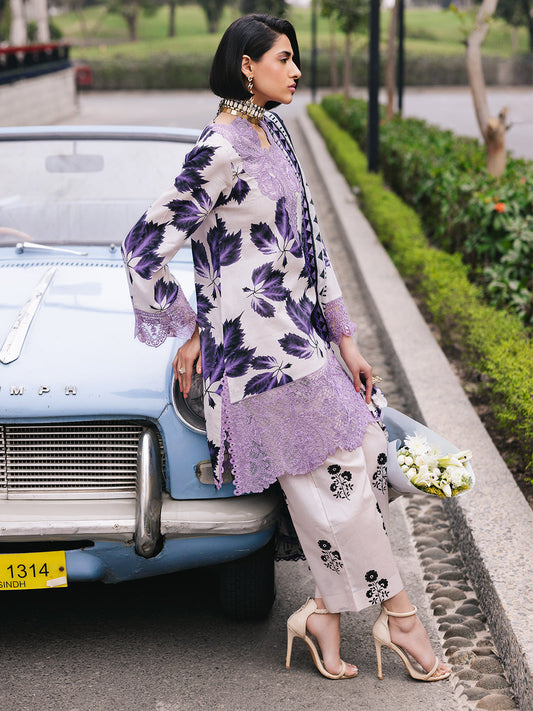 MAHNUR BROADWAY 25' Lilac | 3 PC Lawn
