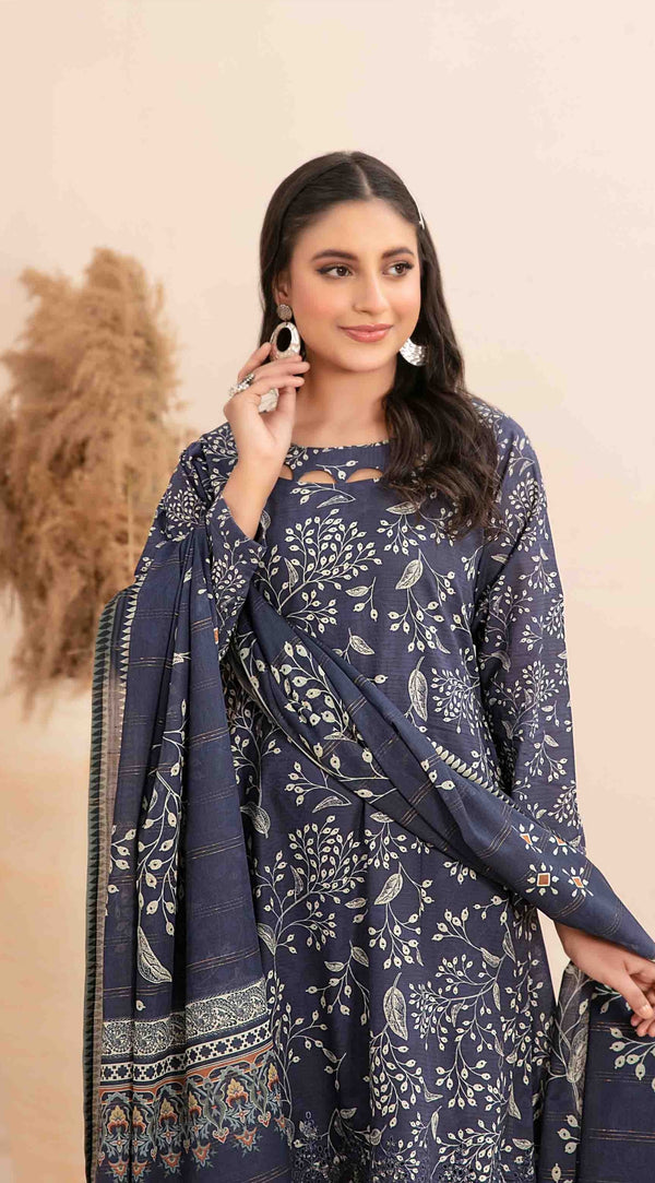 Areeba by Tawakkal Fabric Embroidered Lawn Unstitched 3 Piece Suit - D-1110