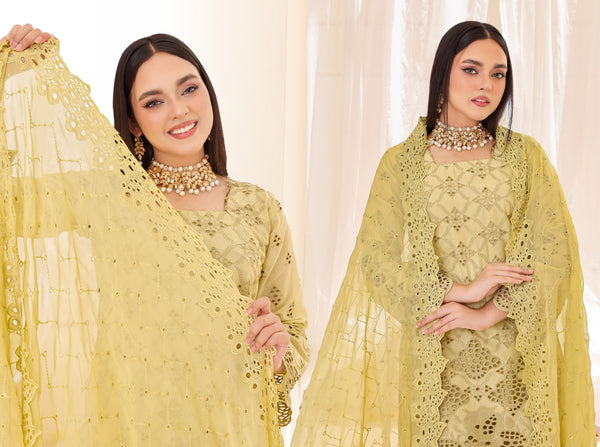 KINZA CHICKEN KARI UN-STITCHED COLLECTION BY BIN HAMEED 24'-03