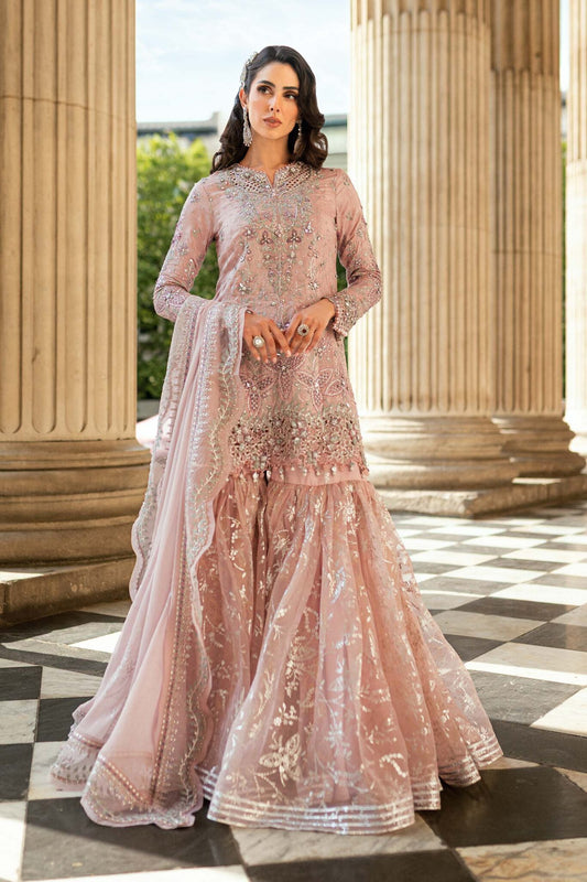MARIA B SOIREE UNSTITCHED EMBROIDERED| D05 NUDE PINK