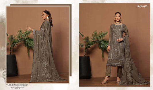 NASHWA BY BIN HAMEED SEMI-STITCHED 3PC | RAY4603