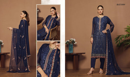 NASHWA BY BIN HAMEED SEMI-STITCHED 3PC | RAY1084