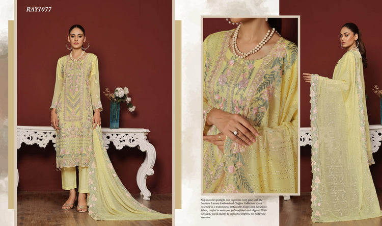 NASHWA BY BIN HAMEED SEMI-STITCHED 3PC | RAY1077