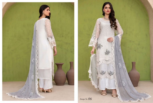 NOOR'S CINDRELLA| LUXURY SEMI-STITCHED CHIFFON | D-06